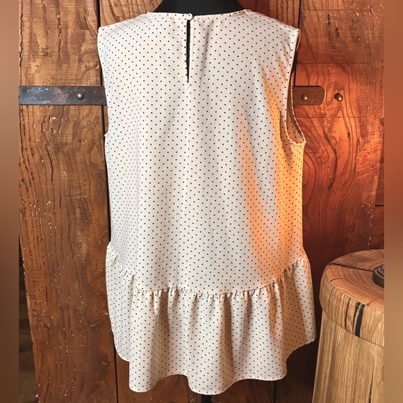 Who What Wear White Polka Dot Blouse - Picture 2 of 4